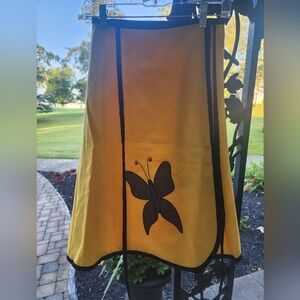 Vintage 70s, Wrap Around Skirt With Butterfly